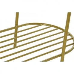 Wadiga Consoles Et Drapiers Console En Métal Doré Et Plateau En Verre Cannage 99,5x38x80cm -Marquee Magasin console en metal dore et plateau en verre cannage 99 5x38x80cm 3