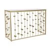Wadiga Consoles Et Drapiers Console En Métal Doré Et Plateau Miroir Fleurs 126x43x81cm -Marquee Magasin console en metal dore et plateau miroir fleurs 126x43x81cm