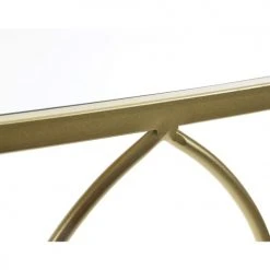 Wadiga Consoles Et Drapiers Console En Métal Doré Et Plateau Miroir L106cm -Marquee Magasin console en metal dore et plateau miroir l106cm 3