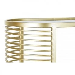 Wadiga Consoles Et Drapiers Console En Métal Doré Mat Et 2 Plateaux En Verre Fumé 106.5x32x79.5cm -Marquee Magasin console en metal dore mat et 2 plateaux en verre fume 106 5x32x79 5cm 2