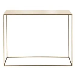 Zago Consoles Et Drapiers Console En Métal Ivoire Et Laiton De 100 Cm Olia -Marquee Magasin console en metal ivoire et laiton de 100 cm olia 5