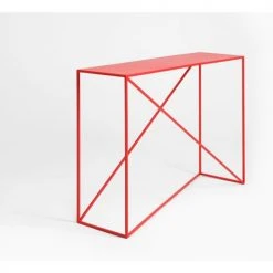 Custom Form Consoles Et Drapiers Console En Métal Rouge L100cm -Marquee Magasin console en metal rouge l100cm 2