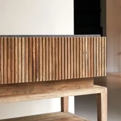 Tikamoon Consoles Et Drapiers Console En Orme Recyclé Et Pierre Bleue -Marquee Magasin console en orme recycle et pierre bleue 4