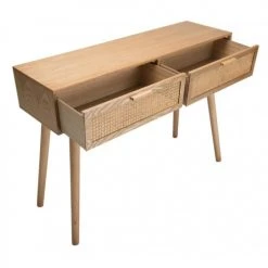 MACABANE Consoles Et Drapiers Console En Pin Couleur Naturelle 2 Tiroirs Cannage -Marquee Magasin console en pin couleur naturelle 2 tiroirs cannage 4