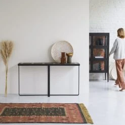 Tikamoon Consoles Et Drapiers Console En Pin Massif Et Métal