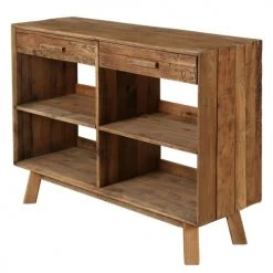 Grenier Alpin Consoles Et Drapiers Console En Pin Recyclé 4 Niches Et 2 Tiroirs -Marquee Magasin console en pin recycle 4 niches et 2 tiroirs 1