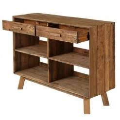 Grenier Alpin Consoles Et Drapiers Console En Pin Recyclé 4 Niches Et 2 Tiroirs -Marquee Magasin console en pin recycle 4 niches et 2 tiroirs 4