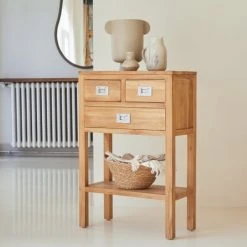 Tikamoon Consoles Et Drapiers Console En Teck Massif -Marquee Magasin console en teck massif 8