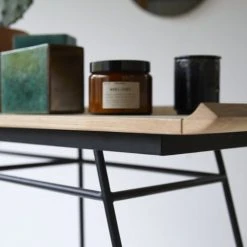 Tikamoon Consoles Et Drapiers Console En Teck Massif Et Métal -Marquee Magasin console en teck massif et metal 4