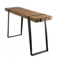 MACABANE Consoles Et Drapiers Console En Teck Recyclé Et Piedsmétal Noir -Marquee Magasin console en teck recycle et piedsmetal noir 2