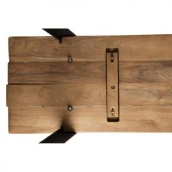 MACABANE Consoles Et Drapiers Console En Teck Recyclé Et Piedsmétal Noir -Marquee Magasin console en teck recycle et piedsmetal noir 4