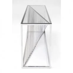 Kare Design Consoles Et Drapiers Console En Verre Et Acier Chromé -Marquee Magasin console en verre et acier chrome 3