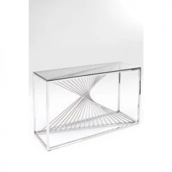 Kare Design Consoles Et Drapiers Console En Verre Et Acier Chromé -Marquee Magasin console en verre et acier chrome 4