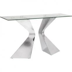 Kare Design Consoles Et Drapiers Console En Verre Et Acier Chromé -Marquee Magasin console en verre et acier chrome 8
