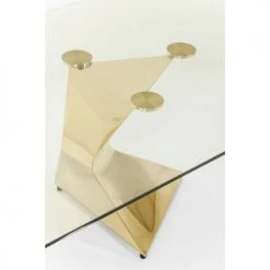 Kare Design Consoles Et Drapiers Console En Verre Et Acier Doré -Marquee Magasin console en verre et acier dore 2