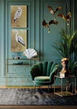 Kare Design Consoles Et Drapiers Console En Verre Et Acier Doré Fleurs En Relief -Marquee Magasin console en verre et acier dore fleurs en relief 3