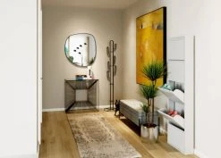 Kare Design Consoles Et Drapiers Console En Verre Et Acier Noir -Marquee Magasin console en verre et acier noir 1