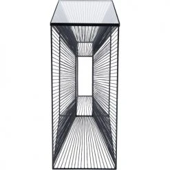 Kare Design Consoles Et Drapiers Console En Verre Et Acier Noir -Marquee Magasin console en verre et acier noir 4