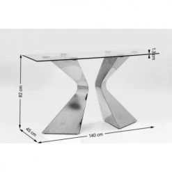 Kare Design Consoles Et Drapiers Console En Verre Et Acier Noir -Marquee Magasin console en verre et acier noir 8
