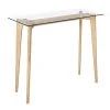 Rendez Vous Déco Consoles Et Drapiers Console En Verre Et Bois D'hévéa -Marquee Magasin console en verre et bois d hevea