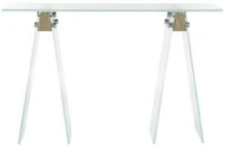 Safavieh Consoles Et Drapiers Console En Verre Et Bois Massif