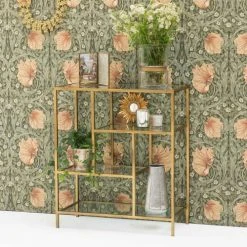 Passage Vernet Consoles Et Drapiers Console En Verre Et Métal Or -Marquee Magasin console en verre et metal or 3