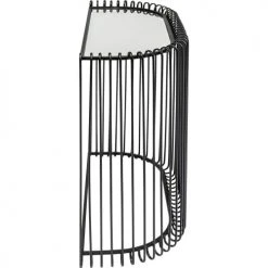 Kare Design Consoles Et Drapiers Console En Verre Miroir Et Acier -Marquee Magasin console en verre miroir et acier 3