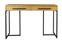 Dutchbone Consoles Et Drapiers Console Et Table En Bois Clair Et Acier Noir L120