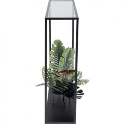 Kare Design Consoles Et Drapiers Console Feuilles Tropicales En Verre Et Acier -Marquee Magasin console feuilles tropicales en verre et acier 2
