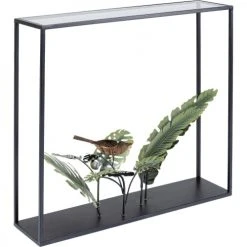 Kare Design Consoles Et Drapiers Console Feuilles Tropicales En Verre Et Acier -Marquee Magasin console feuilles tropicales en verre et acier 3