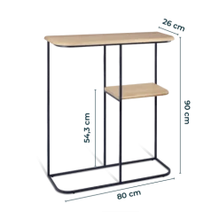 Kulile Consoles Et Drapiers Console Haute En Bois De Chene Et Métal -Marquee Magasin console haute en bois de chene et metal 3