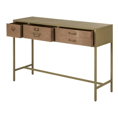 Maisons Du Monde Consoles Et Drapiers Console Industrielle 3 Tiroirs 3 Maisons Du Monde Consoles Et Drapiers Console Industrielle 3 Tiroirs – Image 2