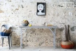 PIB Consoles Et Drapiers Console Industrielle En Teck Marron -Marquee Magasin console industrielle en teck marron 3