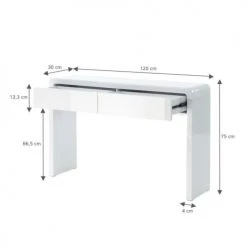 Baita Consoles Et Drapiers Console Laqué Blanc Brillant 2 Tiroirs -Marquee Magasin console laque blanc brillant 2 tiroirs 5