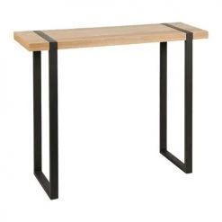 Jardideco Consoles Et Drapiers Console MDF Pieds Métal