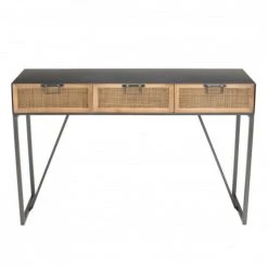 MACABANE Consoles Et Drapiers Console Métal 3 Tiroirs Cannage -Marquee Magasin console metal 3 tiroirs cannage 3