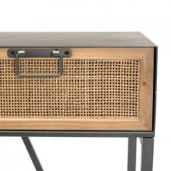 MACABANE Consoles Et Drapiers Console Métal 3 Tiroirs Cannage -Marquee Magasin console metal 3 tiroirs cannage 4