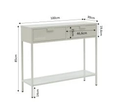 Pantone Consoles Et Drapiers Console Métal Beige Sable 100cm -Marquee Magasin console metal beige sable 100cm 2