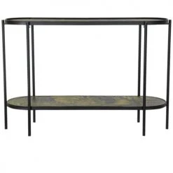 Wadiga Consoles Et Drapiers Console Métal Et Bois Noir Tropicale - 120x41x80cm -Marquee Magasin console metal et bois noir tropicale 120x41x80cm 2