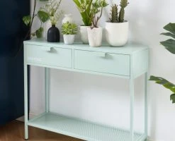 Pantone Consoles Et Drapiers Console Métal Vert Menthe 100cm -Marquee Magasin console metal vert menthe 100cm 3