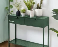Pantone Consoles Et Drapiers Console Métal Vert Olive 100cm -Marquee Magasin console metal vert olive 100cm 3