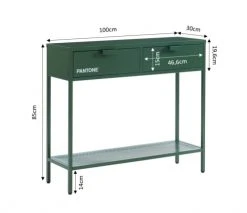 Pantone Consoles Et Drapiers Console Métal Vert Olive 100cm -Marquee Magasin console metal vert olive 100cm 5