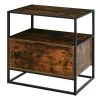 Homcom Consoles Et Drapiers Console Meuble De Rangement Style Industriel Vintage