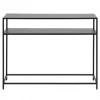 Meubles & Design Consoles Et Drapiers Console Minimaliste 2 Plateaux En Métal Noir