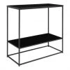 Meubles & Design Consoles Et Drapiers Console Minimaliste En Bois Et Métal 80x80cm Noir