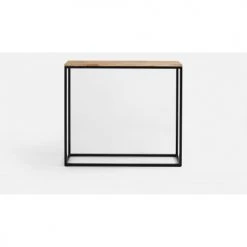Custom Form Consoles Et Drapiers Console Minimaliste Plateau Chêne Pied Métal Noir L100cm -Marquee Magasin console minimaliste plateau chene pied metal noir l100cm 3
