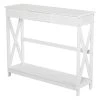 Homcom Consoles Et Drapiers Console Néo-rétro Tiroir Avec étagère Blanc -Marquee Magasin console neo retro tiroir avec etagere blanc
