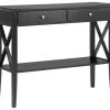 Beliani Consoles Et Drapiers Console Noire Avec Double Tiroir -Marquee Magasin console noire avec double tiroir