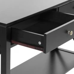 Beliani Consoles Et Drapiers Console Noire Avec Double Tiroir -Marquee Magasin console noire avec double tiroir 3