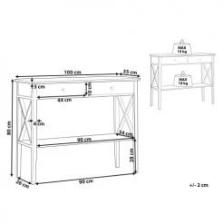 Beliani Consoles Et Drapiers Console Noire Avec Double Tiroir -Marquee Magasin console noire avec double tiroir 4